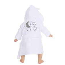 18C454: Baby " Dream Big Little One" Hooded Dressing Gown (0-12 Months)